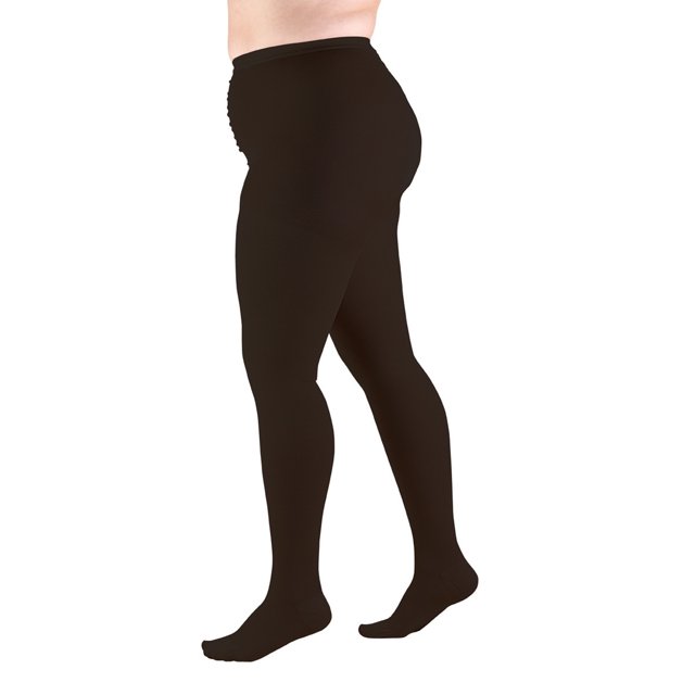 Truform Full Figure Pantyhose: 20 - 30 mmHg, Black, Tall