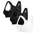 thumbnail image 1 of Yuyuzo 3PC Plus Size Front Closures Bras for Women Back Support Full Coverage Bras Wireless Push up Everyday Bras, 1 of 6
