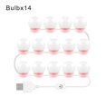 thumbnail image 1 of LED Makeup Mirror Light Full Backlit Mirror USB Table Mirror with Light 6 10 14Bulbs Lights ,Widely Use, 1 of 6