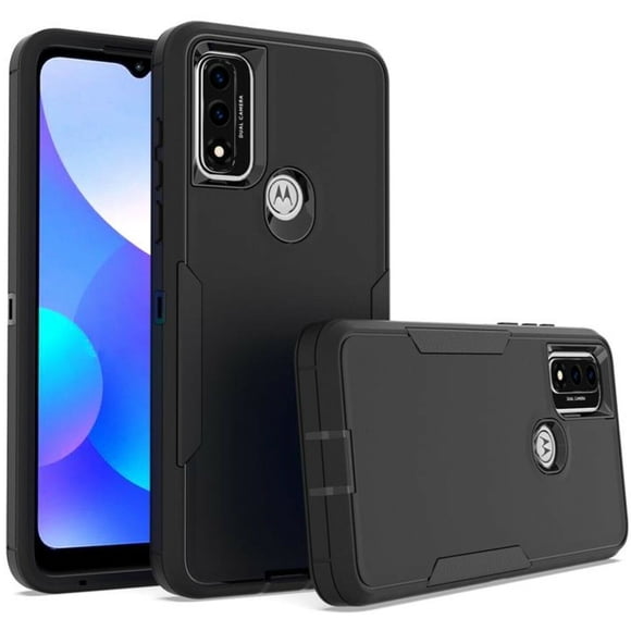 [PST] Motorola Moto G Pure 2021 / G Power 2022 / G Play 2023 Hard Case, Anti-Drop Dual Layers Shockproof Heavy Duty Defender Hard Case Cover