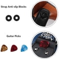thumbnail image 3 of Sangle de Guitare Brodée, Sangle d'Épaule de Guitare Douce et Ajustable, Sangle de Guitare Basse Électrique avec Boucle, 3 of 5