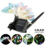 Solar String Lights Outdoor Butterfly Solar Light String Waterproof Decorative Lighting for Patio Garden Yard Party Wedding Christmas Decoration
