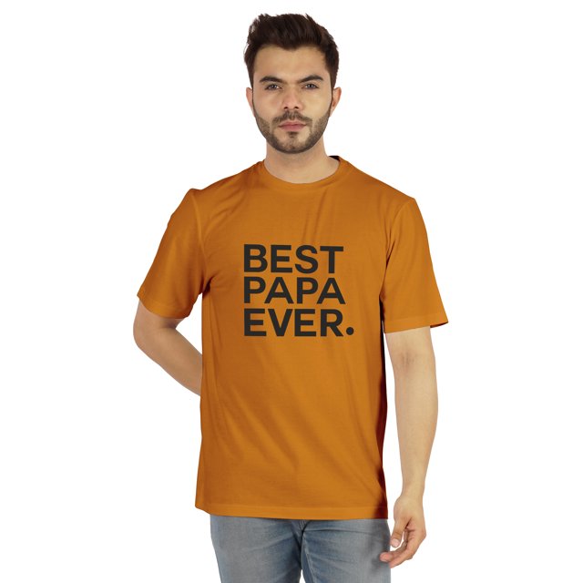 Inkmeso T-Shirt à Col Rond pour Hommes avec Imprimé Graphique Best Papa Ever.€ T-Shirt pour la Fête des Pères