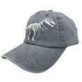thumbnail image 1 of Boys' Skull Dinosaur Hat Washed Vintage Embroidered Baseball Cap, 1 of 4