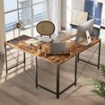 thumbnail image 2 of Bestier 95.2 inch L-Shaped Computer Desk with Monitor Stand Rustic, 2 of 6