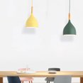 thumbnail image 4 of Minimalism Wood Metal Pendant Light, Nordic Style Colorful Pendant Lamp, Modern Farmhouse Pendant Lighting, Pendant Light Fixture for Over Kitchen Island Dining Room Table Entrance, 4 of 7