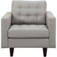 thumbnail image 2 of LexMod Empress Fauteuil Rembourré, 4 Pouces, Gris Pâle, 2 of 5