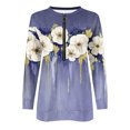 thumbnail image 5 of 2023 Chandail en Molleton Mode pour Femmes 50 % de Réduction Liquidation Hauts pour Femmes Automne Manches Longues Chandail Ample Chemise Décontractée Habillée Chandails en Molleton Col Rond pour Dames, 5 of 5