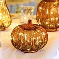 thumbnail image 4 of IBaodan Glass Pumpkin Light Discount Clearance Pumpkin Glass Lights Halloween Pumpkin Decorations for Halloween Spooky Party Haunted House Fall Home Decorations, 4 of 6