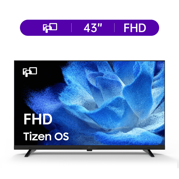 FPD 43-inch Smart TV, 1080p Full HD LED TV with Tizen OS, Samsung TV Plus, Gaming Hub, AirPlay, Dolby Audio, HDR10, SmartThings, Voice Control & Miracast