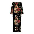 thumbnail image 4 of Ensembles de Gym pour Femmes 2 Pcs 2 Pcs Col Rond à Manches Longues pour Femmes Ensemble de Pyjama Confortable pour la Maison Ensemble de Sport Tenue de Détente Ensembles pour Femmes en Liquidation, 4 of 5
