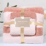 Bath Towel Set - Soft Cotton Towels, High Absorbent Bathroom Towels, Deluxe Towel Set for Bath, Gym & Spa, Orange, JKODE