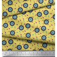 thumbnail image 3 of Soimoi Rayon Crepe Fabric Dart Board Sports Printed Fabric 1 Yard 46 Inch Wide, 3 of 3