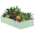 thumbnail image 2 of GloryStar Raised Garden Bed, Heavy Duty Galvanized Steel Planter Box, Open Bottom for Outdoor Flower & Vegetable Gardening – Safety Edge & Glove Included, 2 of 9
