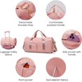 thumbnail image 3 of Petit Sac de Sport pour Femmes avec Compartiment pour Chaussures à Poche Mouillée Sac de Voyage Fourre-Tout Sac de Cabine Sac de Nuit Sac de Fin de Semaine pour Femmes, 3 of 5