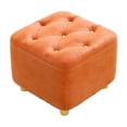thumbnail image 4 of Petit Tabouret Élégant pour Changer de Chaussures Repose-Pieds pour Entrée Maison Chambre orange, 4 of 9
