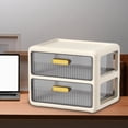 thumbnail image 1 of Drawer-type Desktop Storage Box Office Desk Station Organizer Stationery Cosmetics Storage Rack Storage Cabinet, 1 of 4