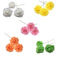thumbnail image 4 of Xingzhi 50 Pieces Home Office Hotel Portable Realistic Artificial Flowers Indoor Outdoor Wedding Reusable Simulation Roses White, 4 of 5