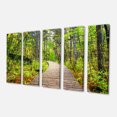 thumbnail image 2 of Wooden Boardwalk across Forest - Landscape Canvas Art Print, 2 of 3