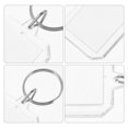 thumbnail image 2 of 10 Pcs Porte-Clés en Acrylique Transparent Cadre Photo Porte-Clés DIY, 2 of 4