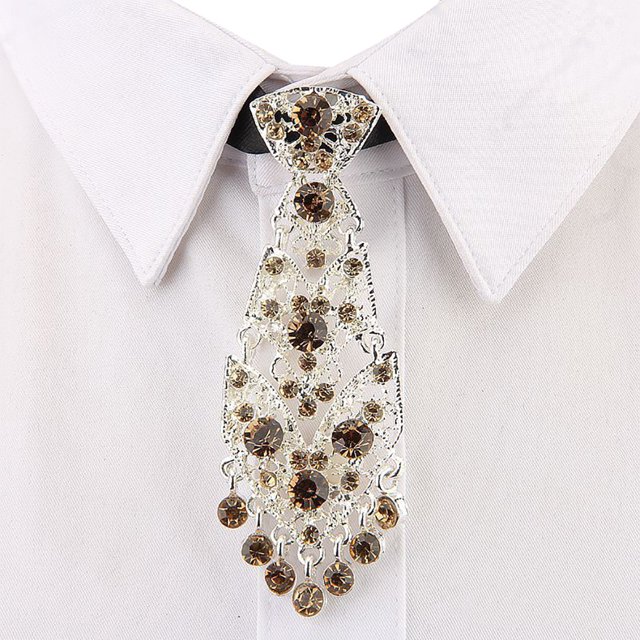Cravate en Strass Mode Ajustable Cravate de Fête Cravate en Strass pour Hommes Femmes