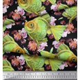 thumbnail image 2 of Soimoi Satin Silk Fabric Fish Ocean Decor Fabric Printed Yard 42 Inch Wide, 2 of 2