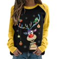 thumbnail image 1 of Chandail en Molleton de Noël pour Femmes 2023 Col Rond Mode Décontractée Manches Longues Imprimé de Noël Chandail en Molleton Blouse en Solde, 1 of 3