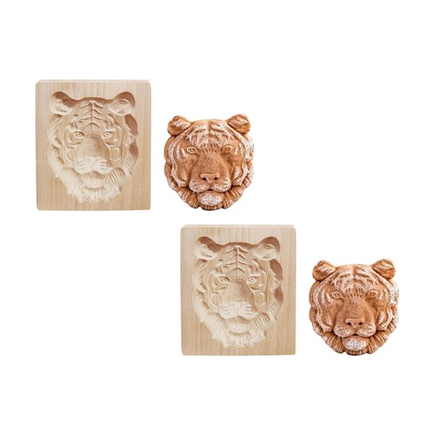 Oleegame 2PC Cookie Mold DIY Baking Moulds Wooden Cookie Cookie Moulds Embossing Craft Decorative Baking Tools For Christmas Thanksgiving Christmas Kitchen