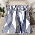 thumbnail image 2 of Erosebridal Minimalst Sheet Set Full for Adult, Abstract Ombre Bedding Sets Full Size, Stripes Decor 4 Pieces, 2 of 7