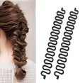 thumbnail image 4 of 4pcs French Braid Tools for Stylish Fishbone Hairstyles - Black, White, Red, Grey Multi-Color Hair Braiding Kit, 4 of 7