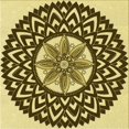 thumbnail image 1 of Ahgly Company Tapis d'Intérieur Lavable en Machine Carré Transitionnel Marron, 4 Pieds Carré, 1 of 7