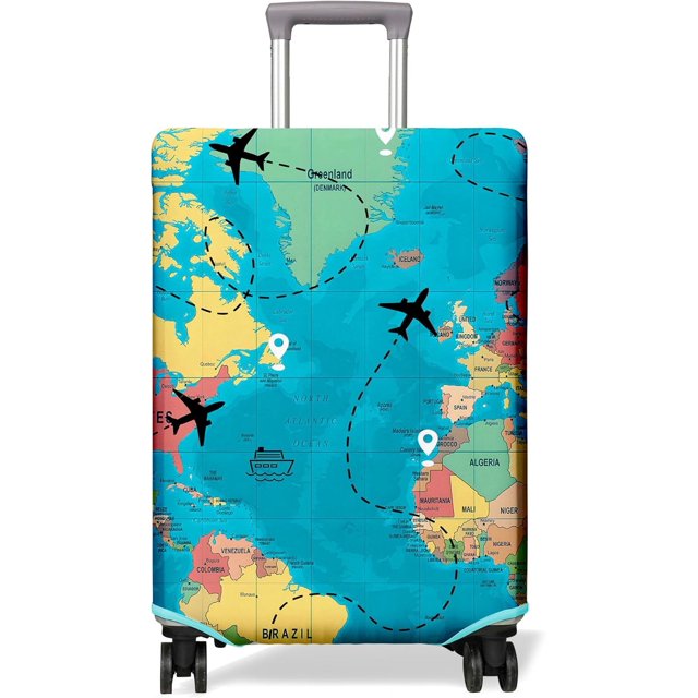 Travel Luggage Cover Suitcase Protector Fits 18-32 Inch Luggage Wheel Covers Patterned Travel Related Items Flower Luggage Protector Elastic Luggage Anti-scratch Suitcase Cover XL