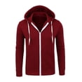 thumbnail image 1 of Fankiway New Fashion All-Match Zipper Hooded Sweater Coat Men'S Solid Color Cardigan, 1 of 1