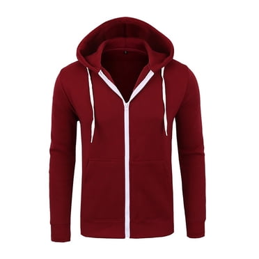 QIPOPIQ Mens Ultimate Full-Zip Hoodie, Men'S Hooded Fleece Sweatshirt With Zipper Clearance