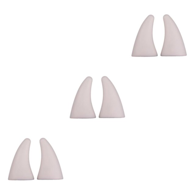 Baohd 2pieces Sticker Stand Out Crowd With Stylish Devil Horn Car Roof Decoration white 3Set