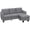 Light Grey, variant on HOMCOM 3 Seater Sectional Sofa, Sectional Couch with Ottoman, Dark Grey