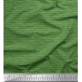thumbnail image 1 of Soimoi Green Georgette Viscose Fabric Stripe Hand Drawn Fabric Prints By Yard 42 Inch Wide, 1 of 1