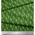 thumbnail image 2 of Soimoi Green Cotton Cambric Fabric Palm Tree Printed Craft Fabric by the Yard 42 Inch Wide, 2 of 5