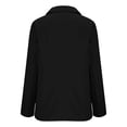 thumbnail image 4 of TIMIFIS Black Women's Blazer Cardigan Button Notch Laple Long Sleeve Open Front Cardigan with Pocket Solid Color Jacket Work Office Blazer Outfall Business Clothes, 4 of 6