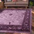 thumbnail image 2 of Unique Loom Tapis Carré Traditionnel la Jolla Collection Ton, 10 Pieds, Violet/violet Foncé, 2 of 2