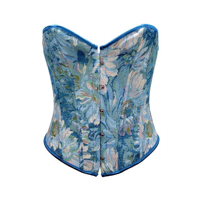 Diconna Women's Shapewear Print Design Front Hook Buckle Back Drawstring Strap Slim Fit Push Up Shaper Tops