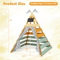 thumbnail image 2 of Costway Tipi pour Enfants avec Drapeaux Lavables à la Machine et Rideaux de Porte Tableau Noir Détachable, 2 of 10