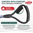 thumbnail image 4 of Sporn Non-Friction Dog Training Leash, Heavy-Duty Non-Slip Padded Nylon Dog Leash 4ft for Maximum Control, No Pull Dog Leash with Trigger Snap Buckle, Patented Design Dog Leash, Black, 4 of 7