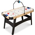 thumbnail image 1 of Best Choice Products Led 54 Inch Air Hockey Game Table W/Light-Up Scoreboard Powerful Motor Ac Outlet. Includes 2 Pucks 2 Pushers - Natural, 1 of 9