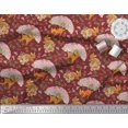 thumbnail image 3 of Soimoi Rayon Crepe Fabric Tree,Floral & Deer Animal Printed Fabric 1 Yard 46 Inch Wide, 3 of 3