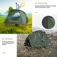 thumbnail image 4 of Gymax 2-Person Outdoor Camping Tent Cot Compact Elevated Tent Set W/ External Cover Green, 4 of 9