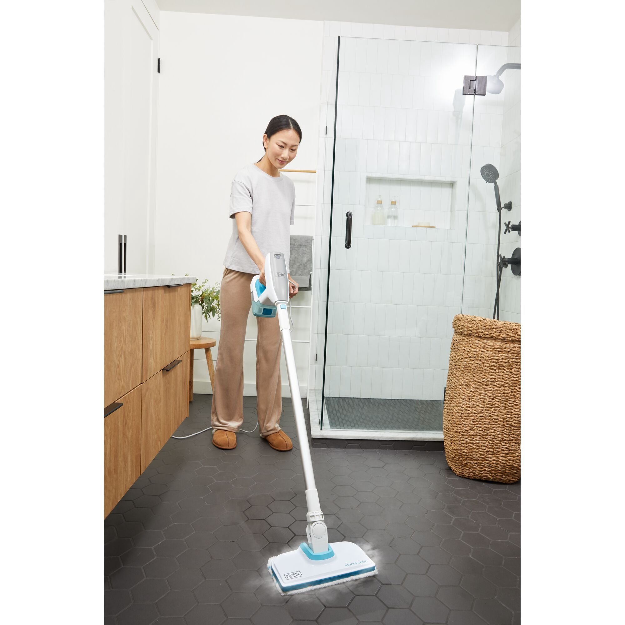 BLACK+DECKER SteamMop Multipurpose Steam Cleaning System with 7 Attachments + Storage Wall Mount