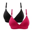 thumbnail image 1 of Timegard 2pc Wireless Bras for Women Breathable Comfort Adjustable Strap High Support Everyday Bralette, 1 of 2