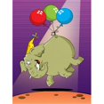 thumbnail image 1 of Happy Birthday Elephant Flag Garden Size, 1 of 1