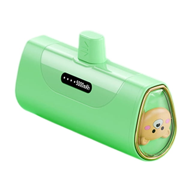 Thinsony ABS Charging On Go Mini Power Bank With Multiple Ports Portable Power Bank For Cell Phone Powerbank green type